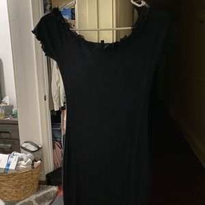 Black mini dress